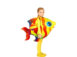 Fato Unisexo WIDMANN Peixe Tropical Amarelo e Vermelho (Tam.: 4 a 6 anos)