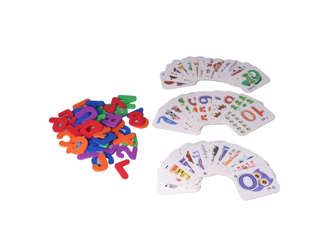 Primerox conjunto de Cartões Flash Alfabeto e Números para Crianças com Blocos de Madeira Ohyealphanumeric Matching Board