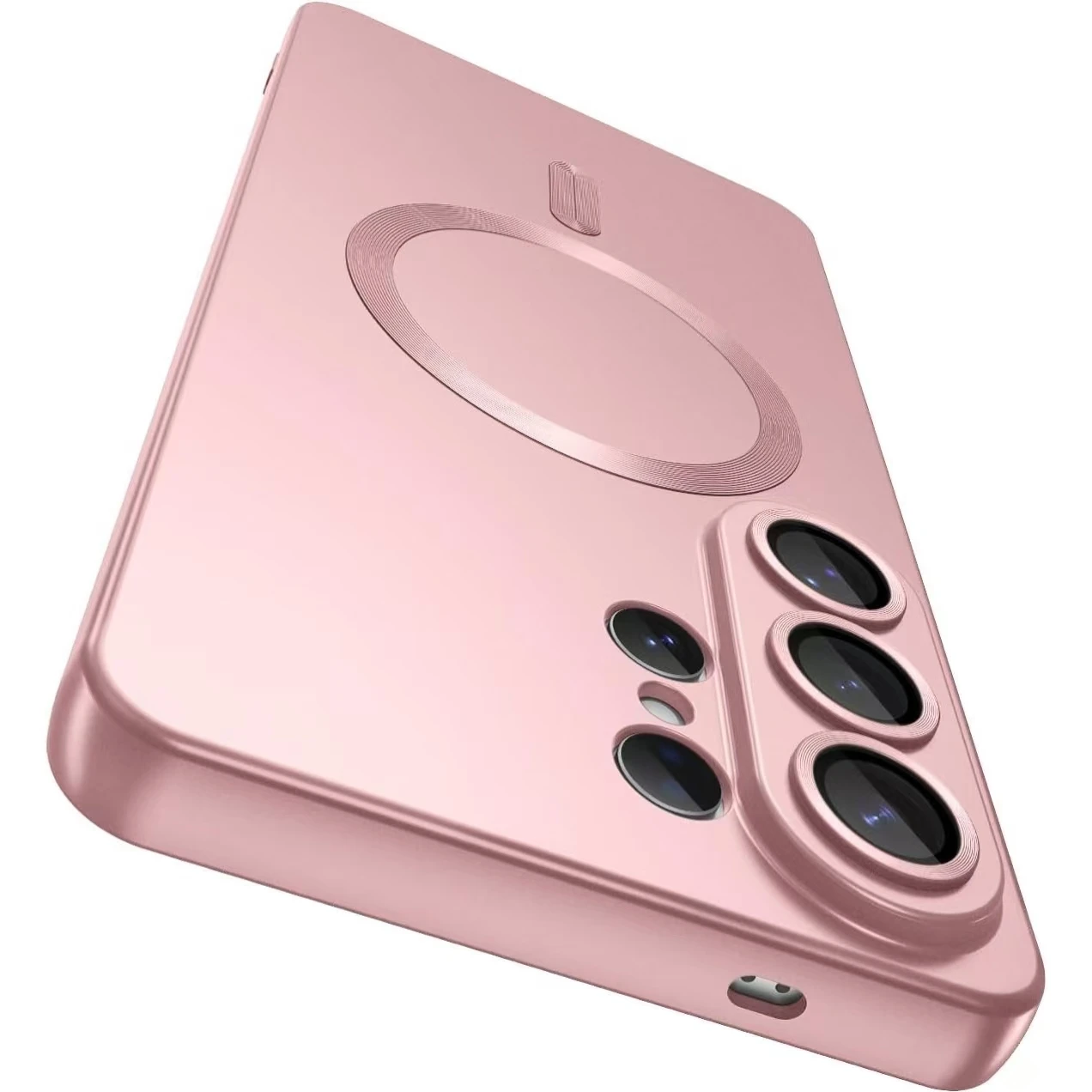 (galaxy S24 Fe Rosa) Capa Protetora Ultrafina De Tpu Macio E Magnético Compatível Com Samsung Magsafe