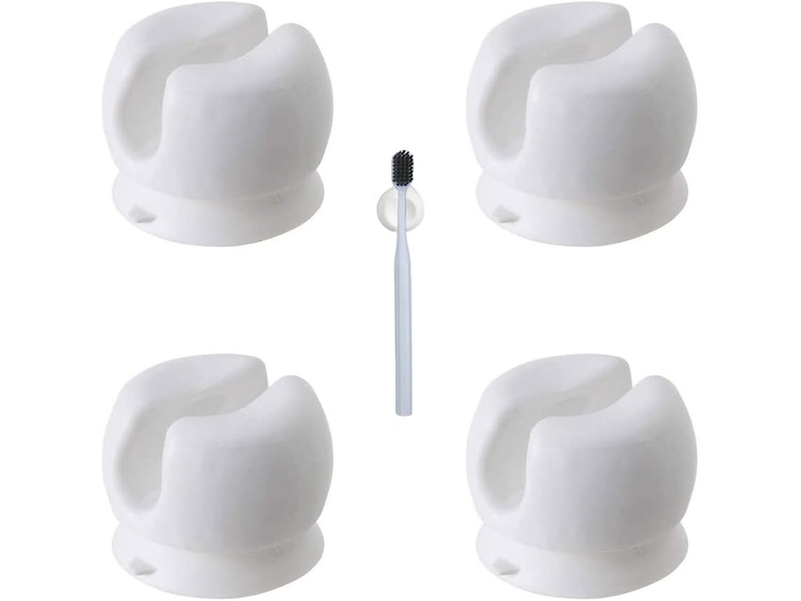 Conjunto de 4 suportes com ventosa AQUAFORGE para parede com ganchos multifuncionais