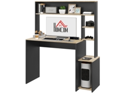 Mesa de armazenamento S/MARCA com prateleiras, suporte para CPU, grande (114x45x138cm)