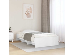 Vidaxl Estrutura De Cama 90x190 Cm Derivados De Madeira Branco