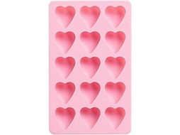Forma De Gelo Em Formato De Coração, Moldes De Silicone Para Cubos, Flexível E Fácil De Desenformar, 15, Cozinha, Chocolate, Doces, Rosa