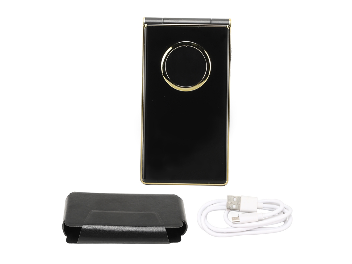 TELÉFONO Clamshell 2g, Tela Grande, Bateria 5900mah, Dual Sim, para Idosos, Ouro