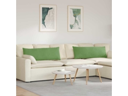 Vidaxl Travesseiros De Sofá 2 Pcs Verde Claro 120 X 40 Cm