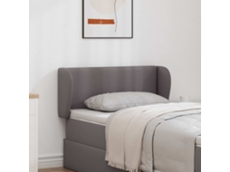 Vidaxl Orelha De Cabeceira Cinza Escuro Pvc