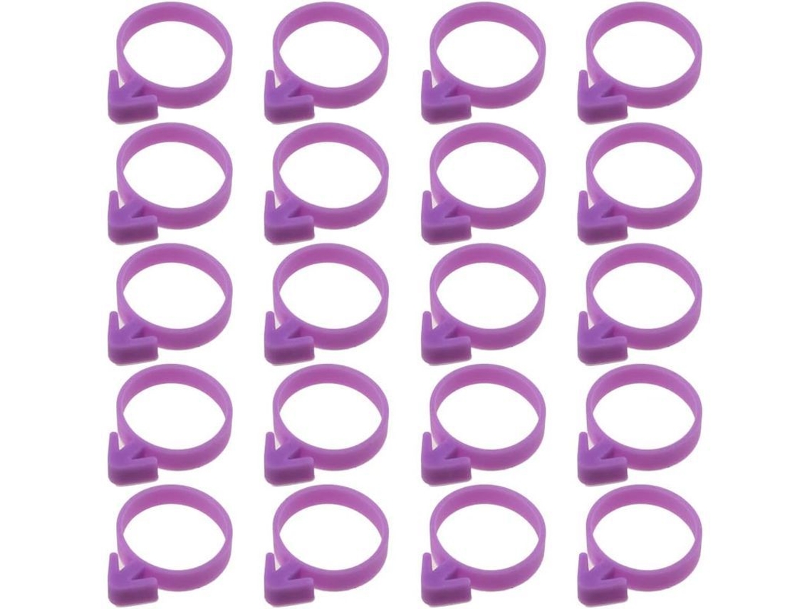 2026 20 Peças de Fecho de Silicone Roxo para Sacos de Confeitaria Reutilizáveis para Decorar Bolos