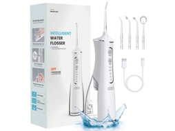 Irrigador Oral Dentário Recarregável, 4 Modos. para Aparelho e Gengivas Sensíveis Branco HEXINYIGJLY