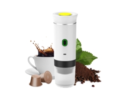 Máquina De Café Portátil 3 Em 1 Bomba Elétrica Tipo Cápsula De Pó Concentrado Dupla Utilização E Aquecível Branco Cuich