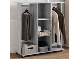 Vidaxl Roupeiro C/ Rodas 102x38x110 Cm Deriv. Madeira Cinzento Sonoma