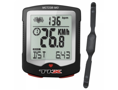 Computador de Ciclismo Sem Cabos com 22 Funções e Monitor de Ritmo Cardíaco TKX