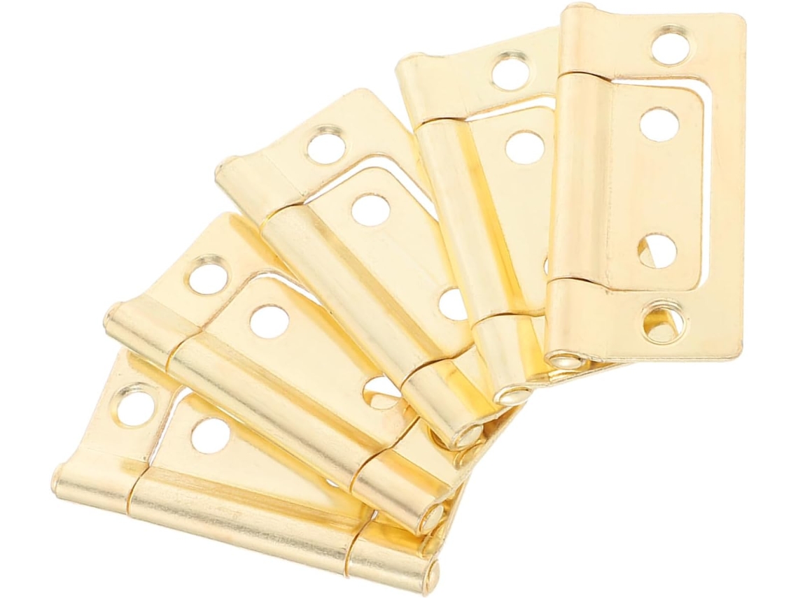 Conjunto De 5 Dobradiças Ferro Dourado Vintage Para Portas Armários, 5cm 2 Polegadas, Com Funcionamento Suave, Ideais