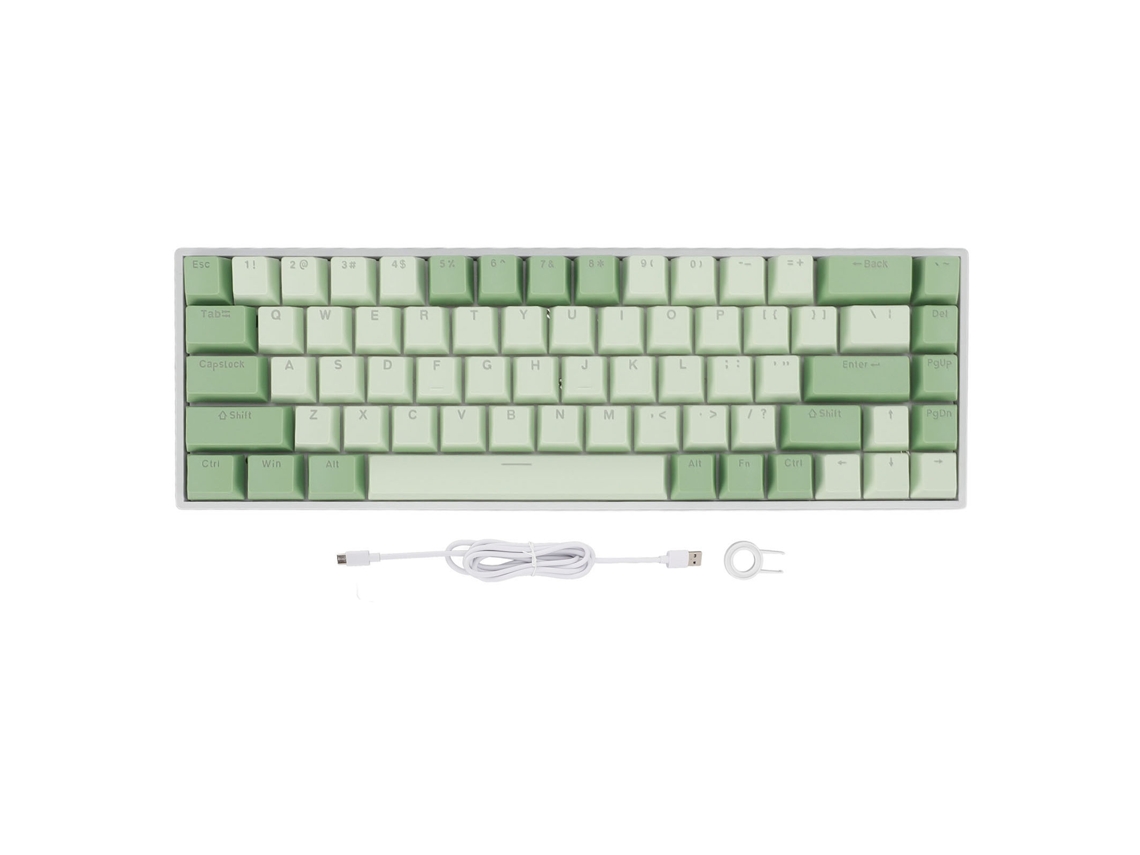 Aetheria teclado Mecânico 60% 68 Teclas Switch Vermelho Rgb Usb C Atril Matcha para Win Harmonyos