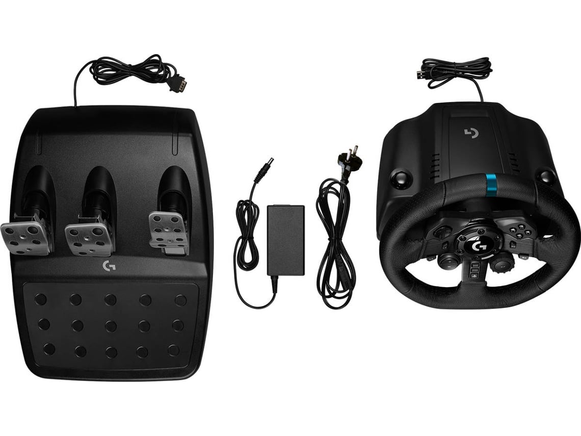 Volante + Pedais LOGITECH G923 (PS5/PS4/PC - Preto)