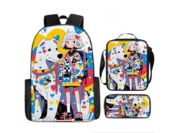 Mochila De Estudante 17 Polegadas - Conjunto 3 Peças Com Estojo E Lancheira Ideal Para Escola (estilo 19)