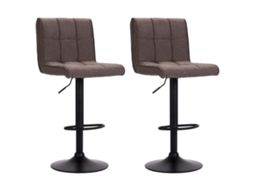 Bancos de Bar 2 Pcs Tecido Cinzento acastanhado MAISON EXCLUSIVE