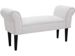 Banqueta HOMCOM Madeira Branco (102x31x51cm)