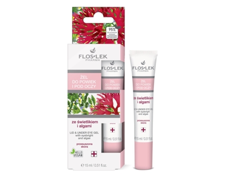 Flos Lek Professional Eye Revitalizing Gel With Eyebright Algae, 15 Ml Advanced Under Eye Care Solution Floslek