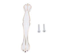 Puxador Laxiscreed Fuji White Para Móveis Com Spacing De 96 Mm, Hardware De Alta Qualidade
