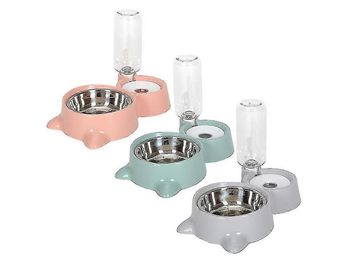 Bebedouro E Comedouro Automático 2 Em 1 Para Pets, Com Proteção Anti-tombamento