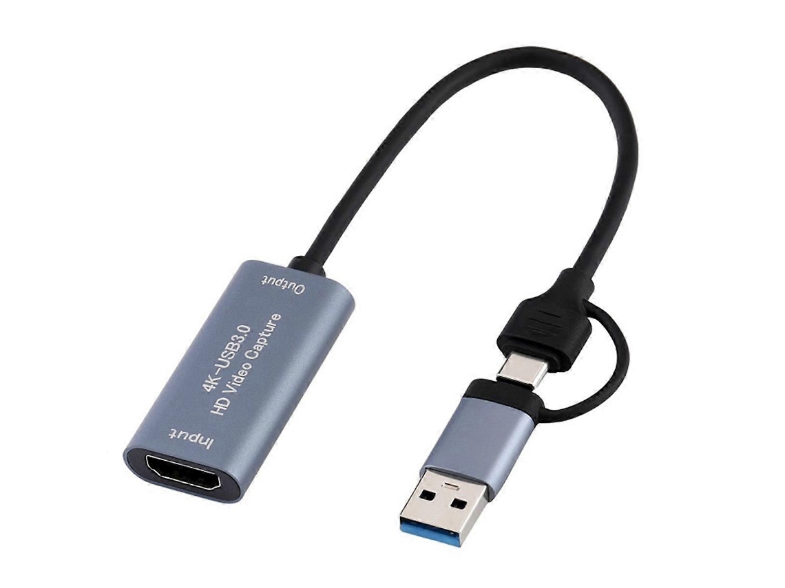Placa de gravação de jogos Brilvibera 4K compatível com USB Type-C