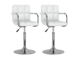 Cadeiras giratórias de jantar 2 pcs MAISON EXCLUSIVE em couro artificial branco