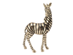 Estátuas de Zebra Resina Dourada Decorativa Resistente a Deslizes