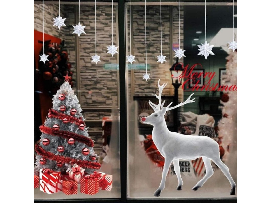 Adornos De Natal Para Janelas Diy Com Papai Noel E Boneco De Neve