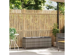 Maison Exclusive - Banco De Jardim Com Almofadão 110x30x40,5 Cm Vime Pe Cinzento