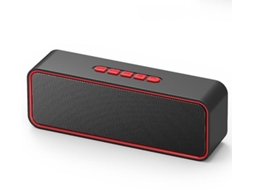 Alto Falante Bluetooth Portátil, Alto Falante Sem Fio Bluetooth 5.0 Com Baixo Hi Fi Estéreo 3d, Tempo De Reprodução 10h Yizhood (vermelho)