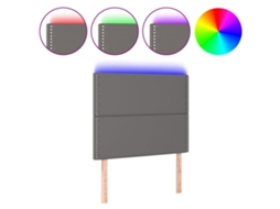 Led Headboard, Led Headboards Vidaxl Cinzeto Couro Artificial (100 X 5 X 118/128 Cm)