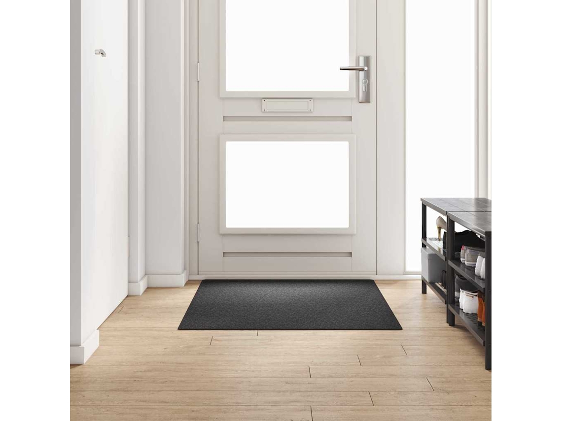 Vidaxl Runner De Carpete Cinza Escuro 100 X 150 Cm 100% Polipropileno