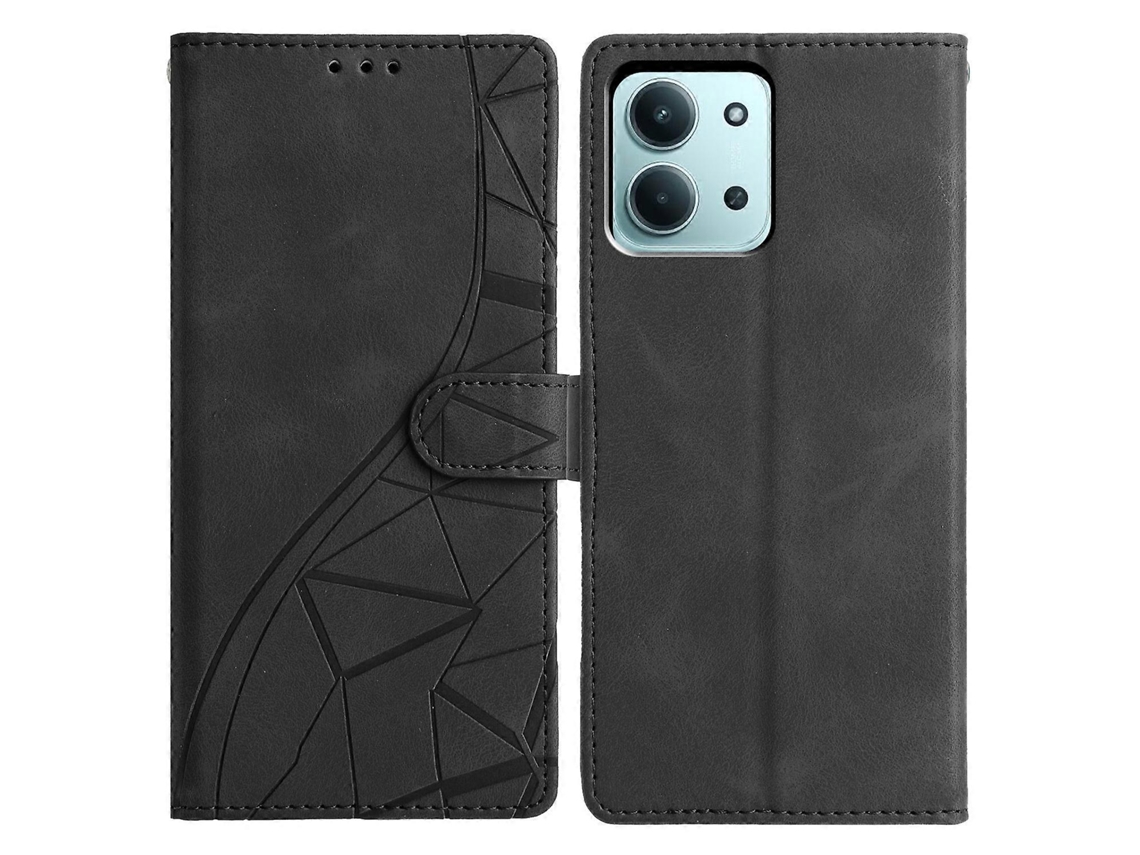 Capa Tipo Carteira Tkdaddy Para Xiaomi Redmi 15c 4g (global) (171 Mm) / Poco C85 4g Com Suporte Triangular Impresso, Capa De Couro Flip Preta