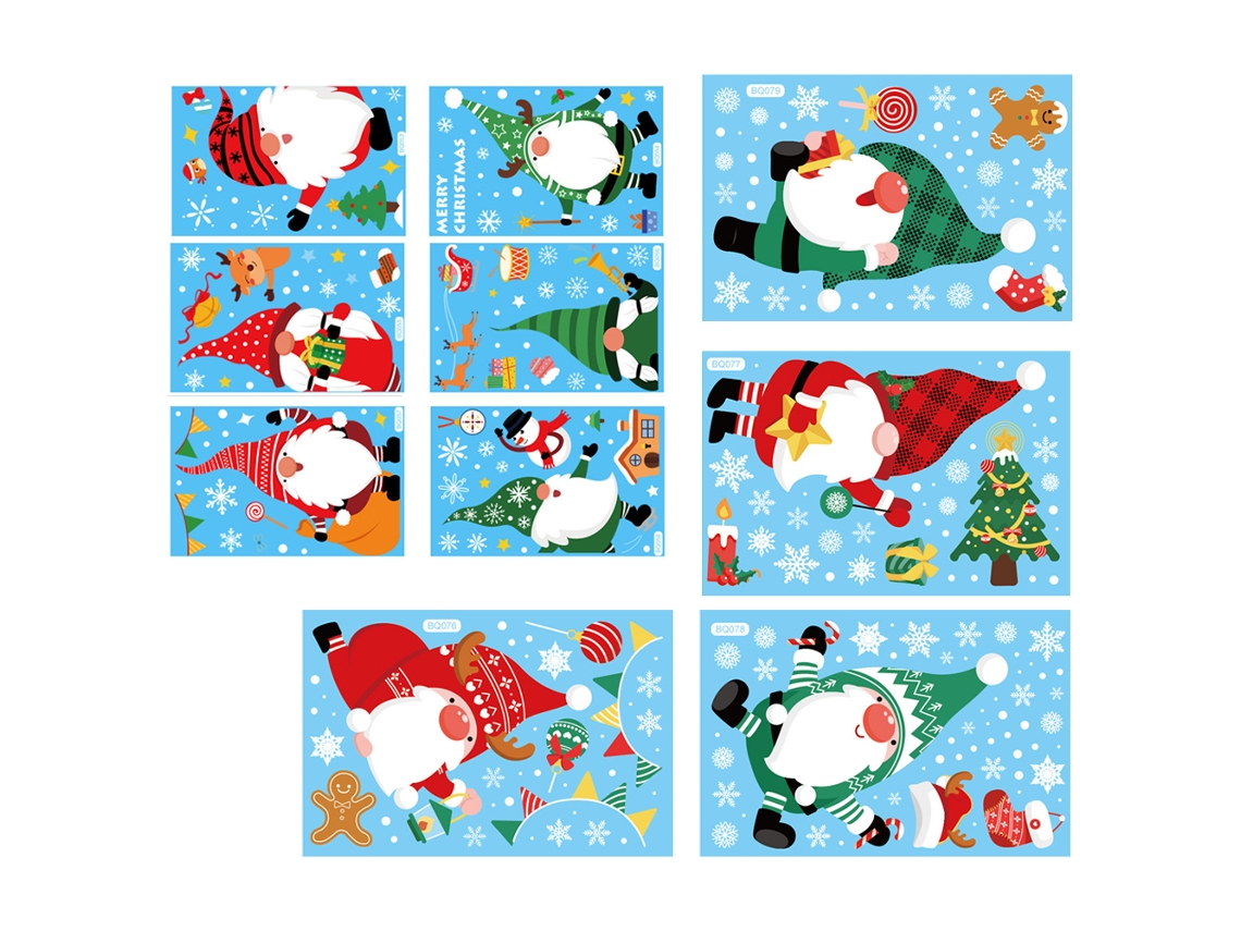 Enfeite de Natal KKVOGMLE Elk Janela Eletrostática Agarra Seda