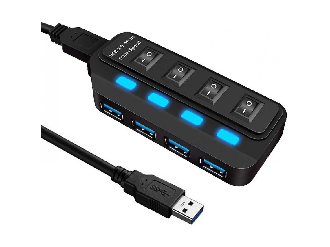 Hub Usb 3.0 Com 4 Portas Superspeed Data Hub Brilvibera