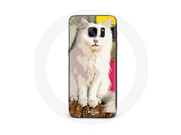 Capa para Samsung Galaxy S6 Turco de Van gato Branco a Olhos azul e amarelo