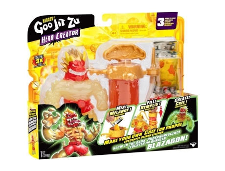 Figurinha Heroes Of Goo Jit Zu Criador Rayon X Blazagon 11 Cm