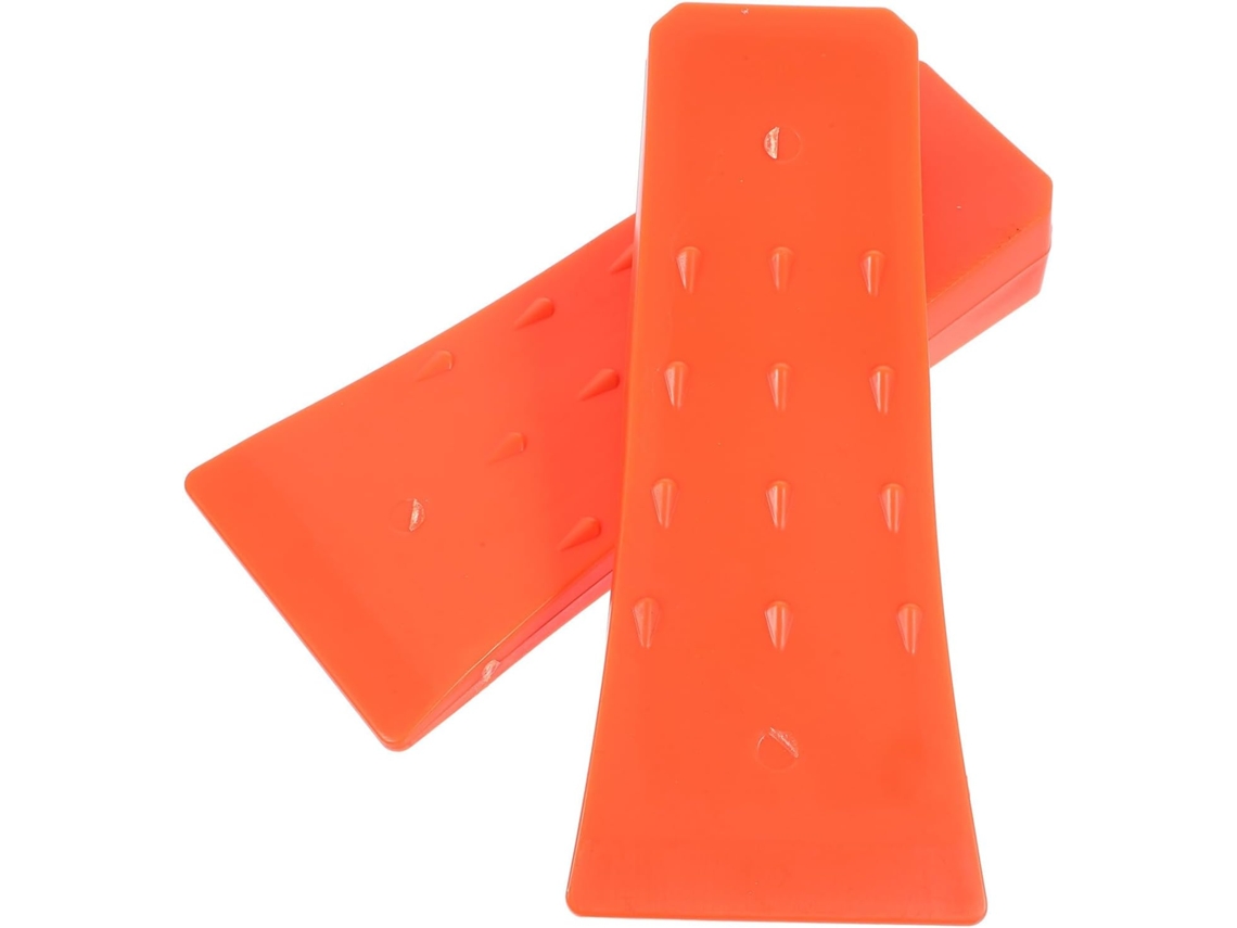 Conjunto De 2 Cunhas Lenhador Em Abs Laranja 15 Cm (6 Polegadas).