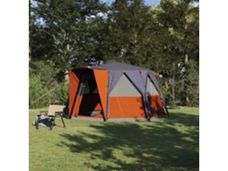 Vidaxl Tenda De Cabana Para 6 Pessoas Com Telhado Cinza E Laranja
