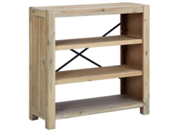 vidaXL Estante com 3 prateleiras 80x30x80 cm madeira de acácia maciça