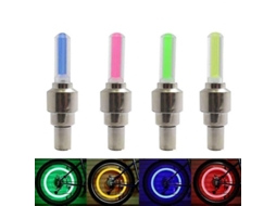 Yuru 2 Pcs Luzes Mini para Bicicleta com Luzes de Aviso Led para Valvula de Pneu Rodinha Verde para Mountain Bike Caminho