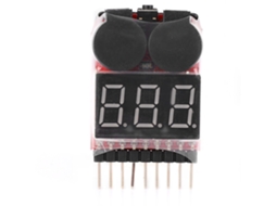 Detector de Baixo Voltagem HKJ para Baterias Lipo com Alarme e Tela Digital