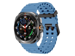 Pulseira Marine Para Samsung Galaxy Watch Ultra 2/1 47mm (2026/2025/2024), Silicone, Desportiva Azul Hexinyigjly