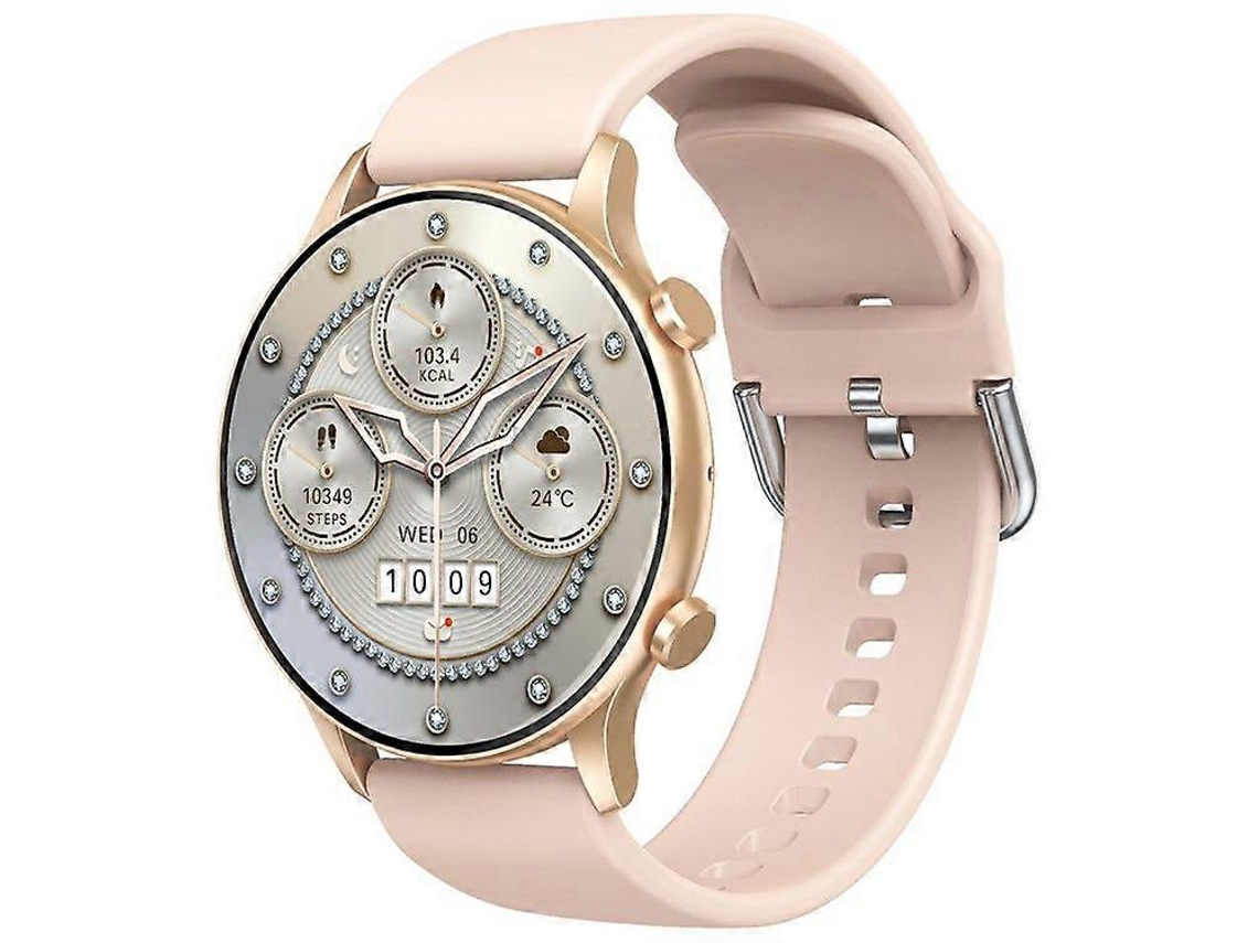 Smartwatch feminino ultrafino com tela AMOLED de 1,32 polegadas, chamadas Bluetooth e monitoramento de saúde. Ly Ebike