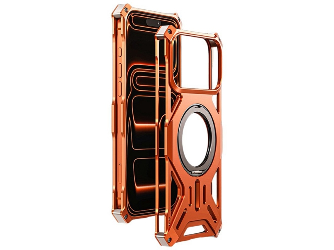 Capa Para Celular Iphone 17 Pro Bumper Sem Moldura - Laranja
