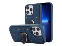 Suporte Casa Inch Para Iphone 13 Pro Pele Sintética Anti-choque Magnética Bege