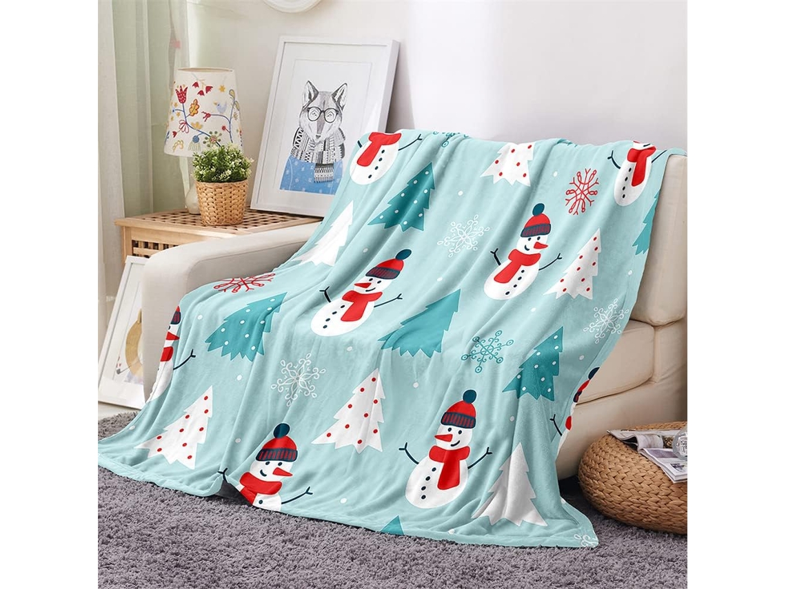 Manta de Flanela Fansu com Estampa 3d Quente e Macia Microfibra para o Inverno Ideal Cama Ou Sofá Adequada Adu
