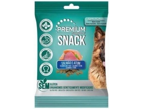 Snack para Cães  Premium (100g - Húmida - Sabor: Salmão e Atum)