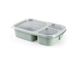 Caixa Bento De Casca Arroz Com Tampa, Recipiente Almoço Palha Trigo, Produto Comestível, Ecológico
