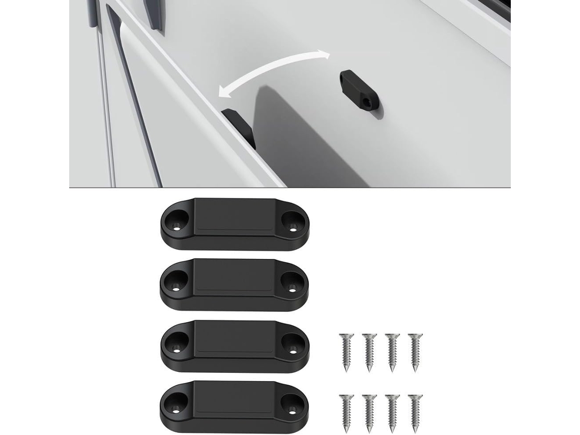 Kit De 8-fechos Magnéticos Reforçados Portas Trailers E Motorhomes, Com Fusos, Design Compacto De 6, 2cm 2, 45 Polegadas